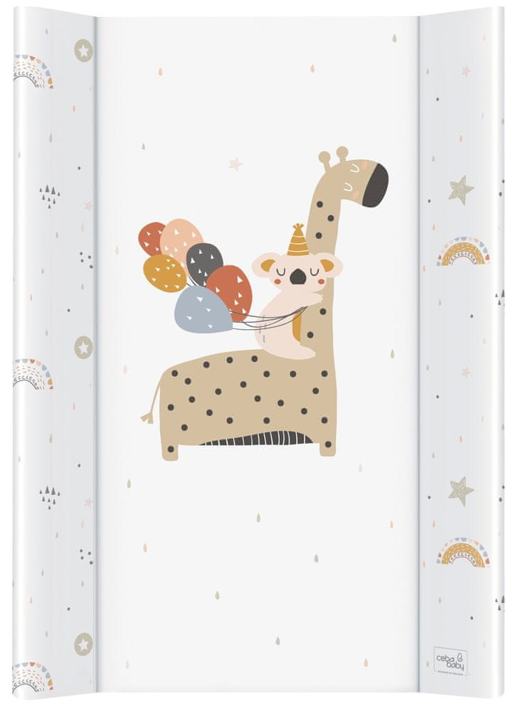 Ceba Baby Podložka prebaľovacia 2-hranná s pevnou doskou (50x70) Comfort Giraffe